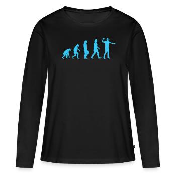 Cadeau VR de réalité virtuelle - T-shirt manches longues Premium bio Femme - noir - Devant - Julia (174cm)