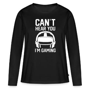 Virtual Reality VR Geschenk - Frauen Premium Bio Langarmshirt - Schwarz - Vorne - Julia (174cm)