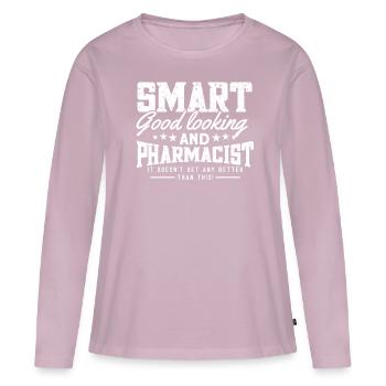 Pharmacist - Women's Premium Organic Long Sleeve Shirt - dusky pink - Front - Julia (174cm)