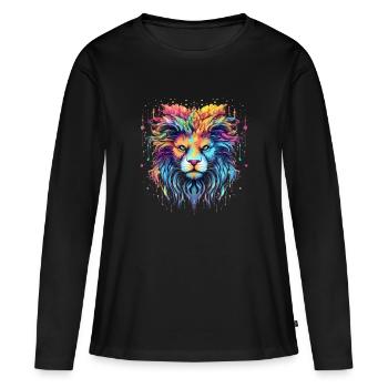 King Leon - Frauen Premium Bio Langarmshirt - Schwarz - Vorne - Julia (174cm)