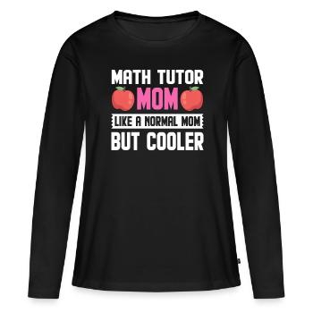Tuteur Cadeau Tuteur - T-shirt manches longues Premium bio Femme - noir - Devant - Julia (174cm)