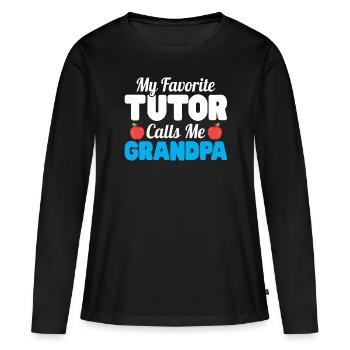 Tuteur Cadeau Tuteur - T-shirt manches longues Premium bio Femme - noir - Devant - Julia (174cm)