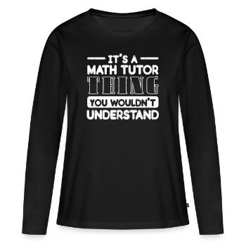 Tuteur Cadeau Tuteur - T-shirt manches longues Premium bio Femme - noir - Devant - Julia (174cm)