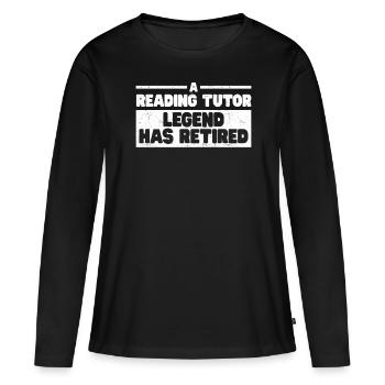 Tuteur Cadeau Tuteur - T-shirt manches longues Premium bio Femme - noir - Devant - Julia (174cm)