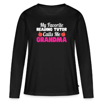 Tuteur Cadeau Tuteur - T-shirt manches longues Premium bio Femme - noir - Devant - Julia (174cm)