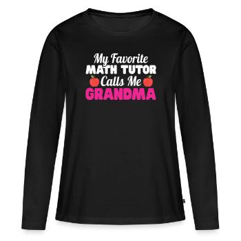 Tuteur Cadeau Tuteur - T-shirt manches longues Premium bio Femme - noir - Devant - Julia (174cm)