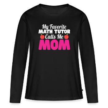 Tuteur Cadeau Tuteur - T-shirt manches longues Premium bio Femme - noir - Devant - Julia (174cm)