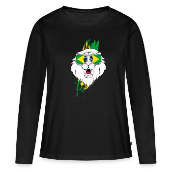 Brésil - T-shirt manches longues Premium bio Femme - noir - Devant - Julia (174cm)