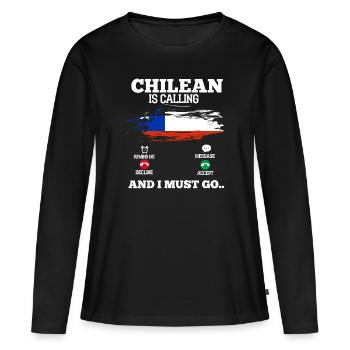 Chili - T-shirt manches longues Premium bio Femme - noir - Devant - Julia (174cm)