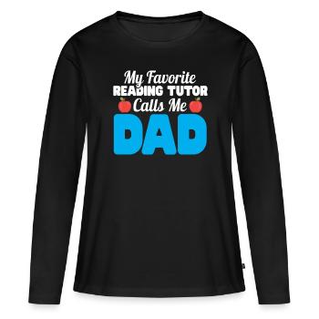 Tuteur Cadeau Tuteur - T-shirt manches longues Premium bio Femme - noir - Devant - Julia (174cm)