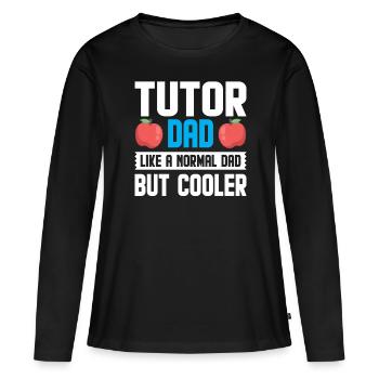 Tuteur Cadeau Tuteur - T-shirt manches longues Premium bio Femme - noir - Devant - Julia (174cm)