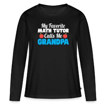 Tuteur Cadeau Tuteur - T-shirt manches longues Premium bio Femme - noir - Devant - Julia (174cm)