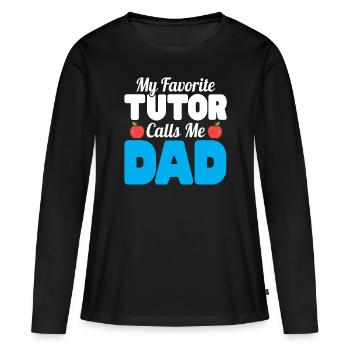 Tuteur Cadeau Tuteur - T-shirt manches longues Premium bio Femme - noir - Devant - Julia (174cm)