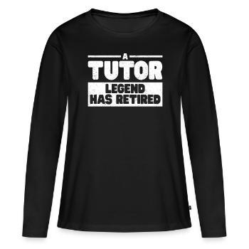 Tuteur Cadeau Tuteur - T-shirt manches longues Premium bio Femme - noir - Devant - Julia (174cm)