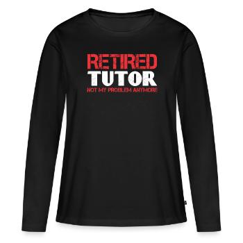Tuteur Cadeau Tuteur - T-shirt manches longues Premium bio Femme - noir - Devant - Julia (174cm)