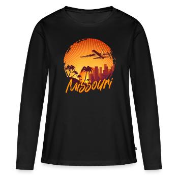 Missouri - Women's Premium Organic Long Sleeve Shirt - black - Front - Julia (174cm)