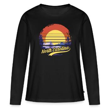 Caroline du Nord - T-shirt manches longues Premium bio Femme - noir - Devant - Julia (174cm)