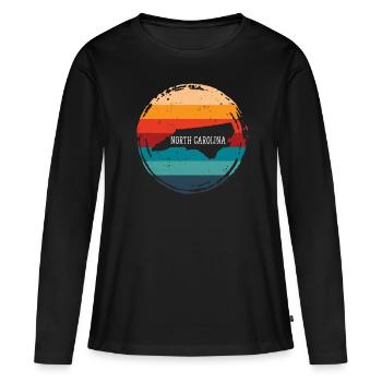 Caroline du Nord - T-shirt manches longues Premium bio Femme - noir - Devant - Julia (174cm)