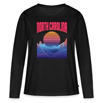 Caroline du Nord - T-shirt manches longues Premium bio Femme - noir - Devant - Julia (174cm)