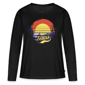 Texas - T-shirt manches longues Premium bio Femme - noir - Devant - Julia (174cm)