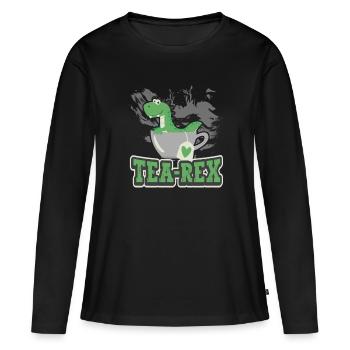 Tea Expert Tea Drinker Tea Addict Tea Enthusiast - Women's Premium Organic Long Sleeve Shirt - black - Front - Julia (174cm)