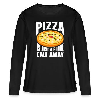Pizza Italie Pizza Pizza Cuisine - T-shirt manches longues Premium bio Femme - noir - Devant - Julia (174cm)