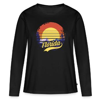 Floride - T-shirt manches longues Premium bio Femme - noir - Devant - Julia (174cm)