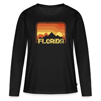 Floride - T-shirt manches longues Premium bio Femme - noir - Devant - Julia (174cm)
