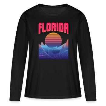 Florida - Women's Premium Organic Long Sleeve Shirt - black - Front - Julia (174cm)