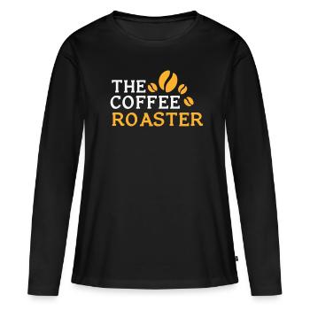 Kafffee Rösten Geschenk - Frauen Premium Bio Langarmshirt - Schwarz - Vorne - Julia (174cm)