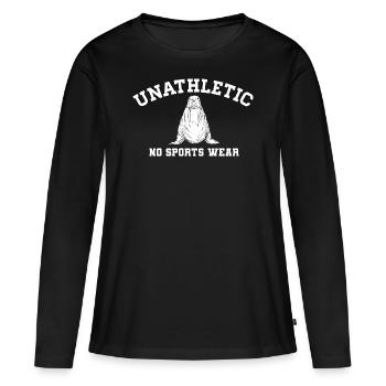 Unathletich Walrus No Sports Wear - Women's Premium Organic Long Sleeve Shirt - black - Front - Julia (174cm)