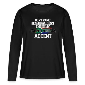 Afrique du Sud - T-shirt manches longues Premium bio Femme - noir - Devant - Julia (174cm)