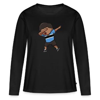 Botswana - T-shirt manches longues Premium bio Femme - noir - Devant - Julia (174cm)