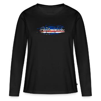 Cap-Vert - T-shirt manches longues Premium bio Femme - noir - Devant - Julia (174cm)