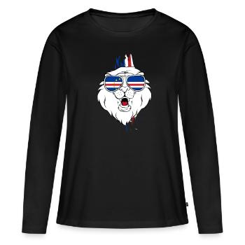 Cap-Vert - T-shirt manches longues Premium bio Femme - noir - Devant - Julia (174cm)