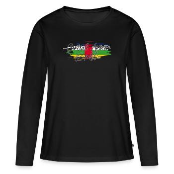 République centrafricaine - T-shirt manches longues Premium bio Femme - noir - Devant - Julia (174cm)