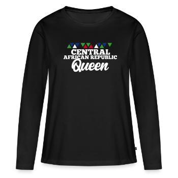 République centrafricaine - T-shirt manches longues Premium bio Femme - noir - Devant - Julia (174cm)
