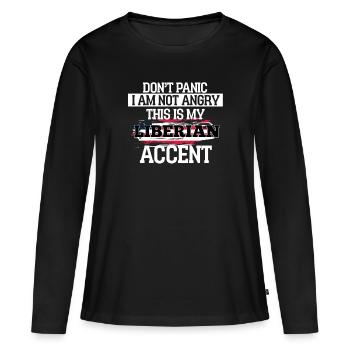 Congo - T-shirt manches longues Premium bio Femme - noir - Devant - Julia (174cm)