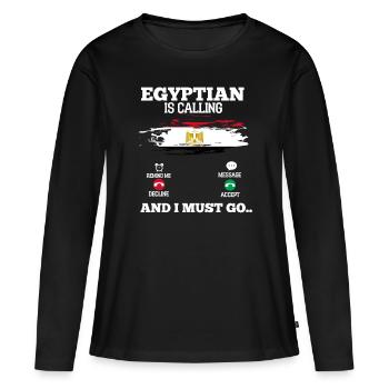 Égypte - T-shirt manches longues Premium bio Femme - noir - Devant - Julia (174cm)