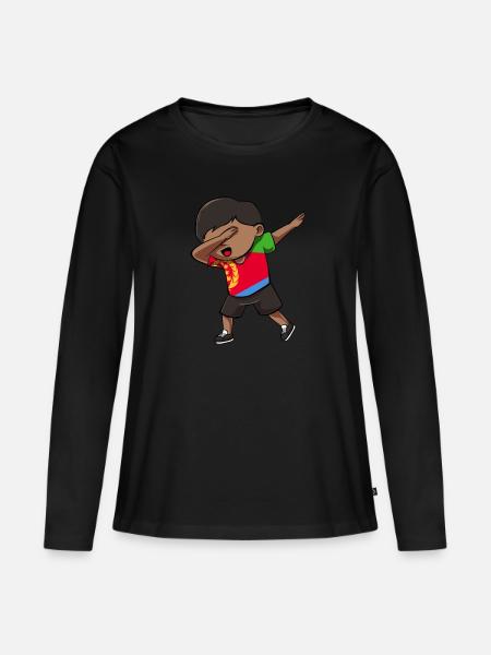 Eritrea - Frauen Premium Bio Langarmshirt - Schwarz