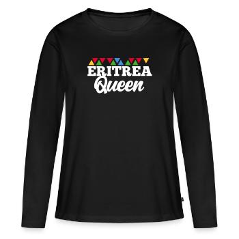 Eritrea - Frauen Premium Bio Langarmshirt - Schwarz - Vorne - Julia (174cm)