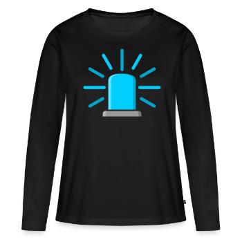 Bleu - T-shirt manches longues Premium bio Femme - noir - Devant - Julia (174cm)