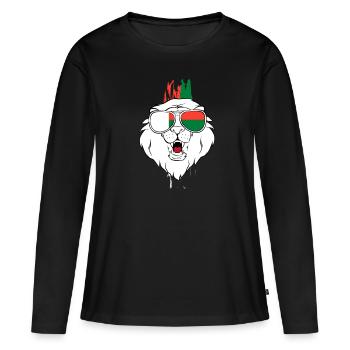Madagascar - T-shirt manches longues Premium bio Femme - noir - Devant - Julia (174cm)