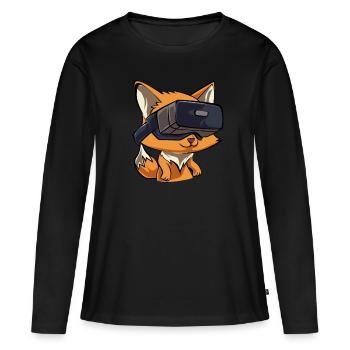 Vr Fuchs - Women's Premium Organic Long Sleeve Shirt - black - Front - Julia (174cm)