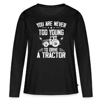 Traktor Traktoren Trecker Geschenk - Women's Premium Organic Long Sleeve Shirt - black - Front - Julia (174cm)
