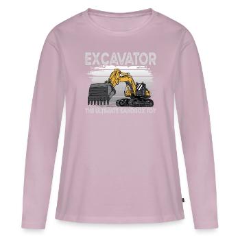 Pelle à sable - T-shirt manches longues Premium bio Femme - rose poudré - Devant - Julia (174cm)