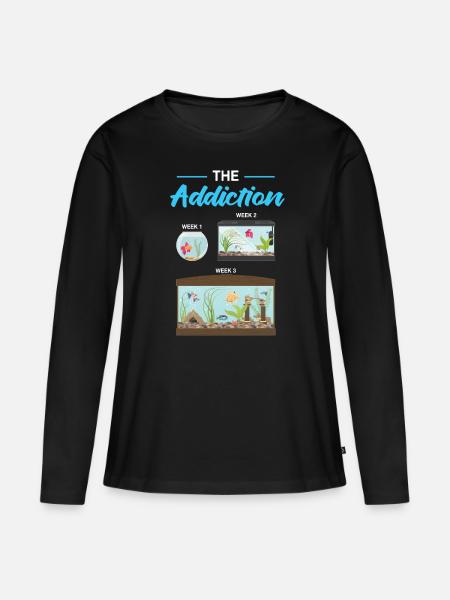 Aquarium - Frauen Premium Bio Langarmshirt - Schwarz