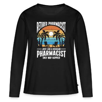 Apotheker Geschenk Apotheke - Frauen Premium Bio Langarmshirt - Schwarz - Vorne - Julia (174cm)