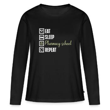 Apotheker Geschenk Apotheke - Frauen Premium Bio Langarmshirt - Schwarz - Vorne - Julia (174cm)