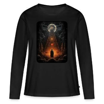 Noël 18ème siècle Fantaisie Vintage - T-shirt manches longues Premium bio Femme - noir - Devant - Julia (174cm)